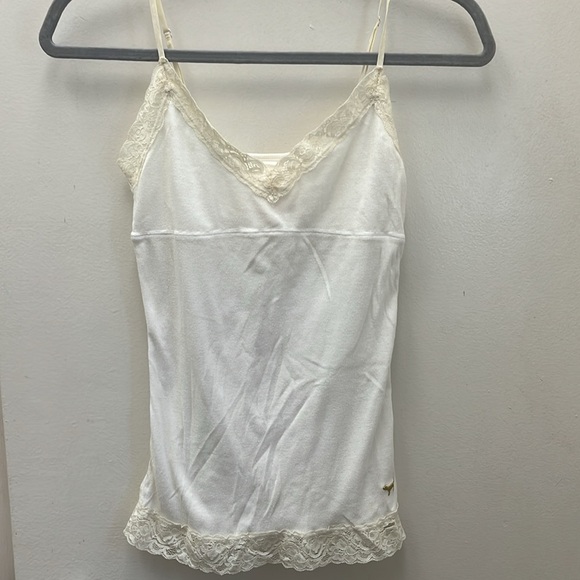 Pink White Lace Trim Camisole  Size Medium. - Picture 7 of 9